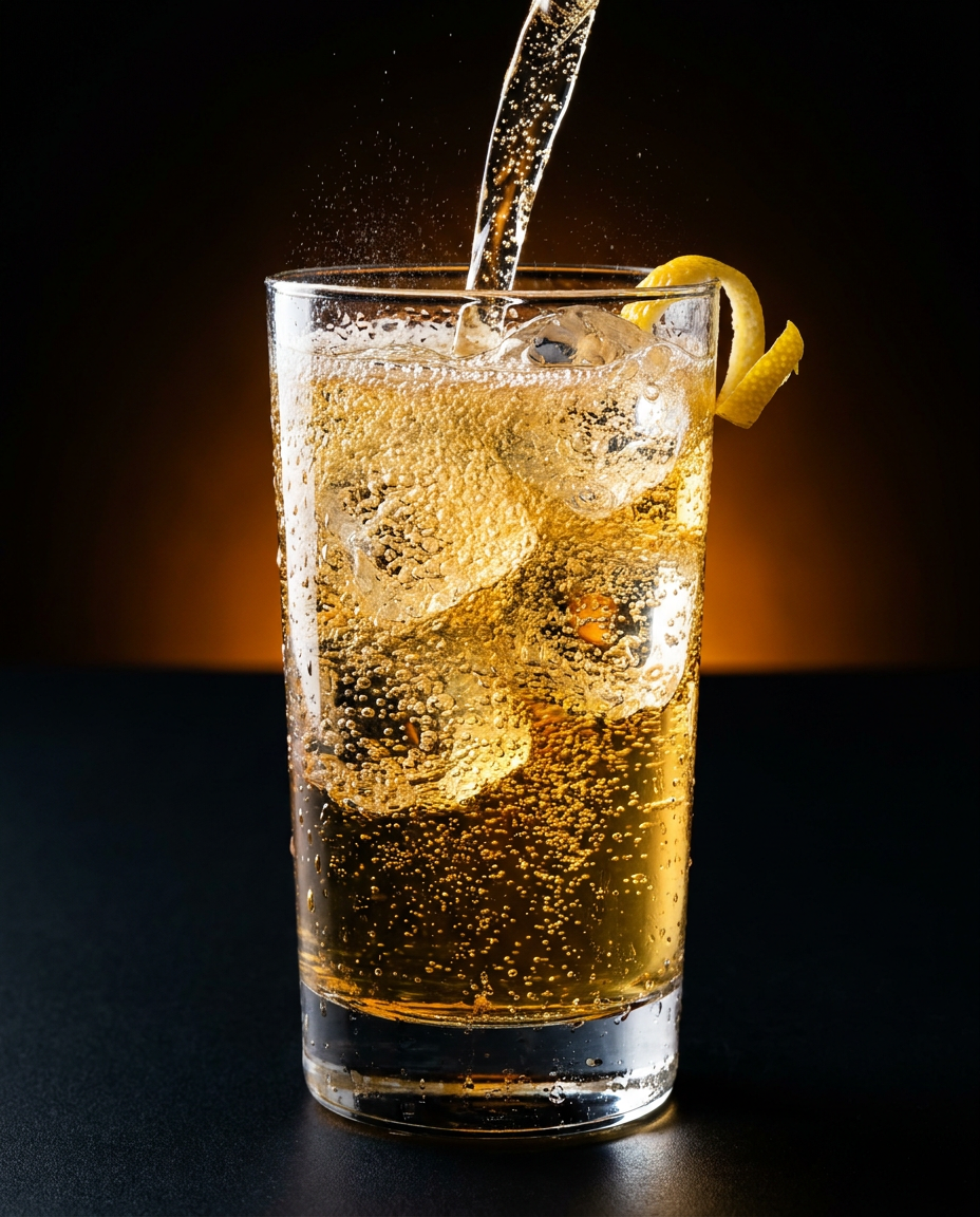 155 Energy drink poured over ice